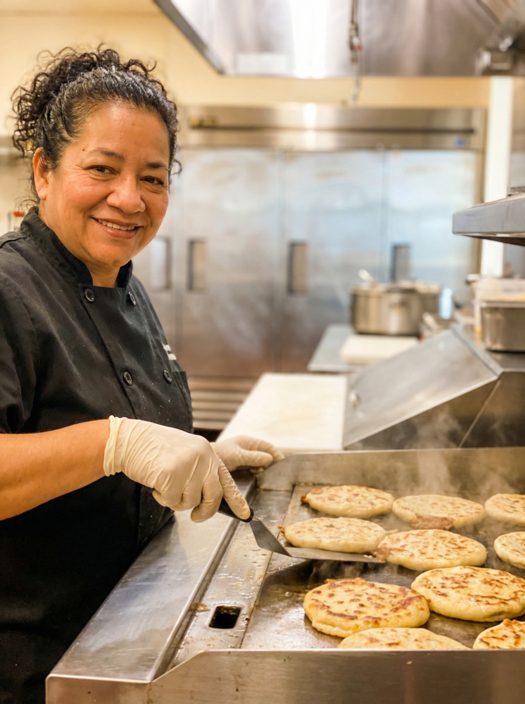 Chef preparing a dish in the kitchen